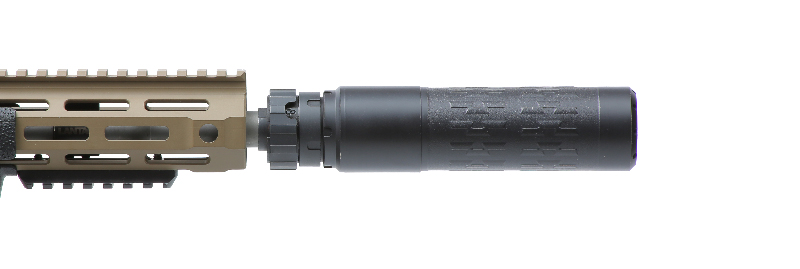 ≈ 0.25” behind barrel shoulder: