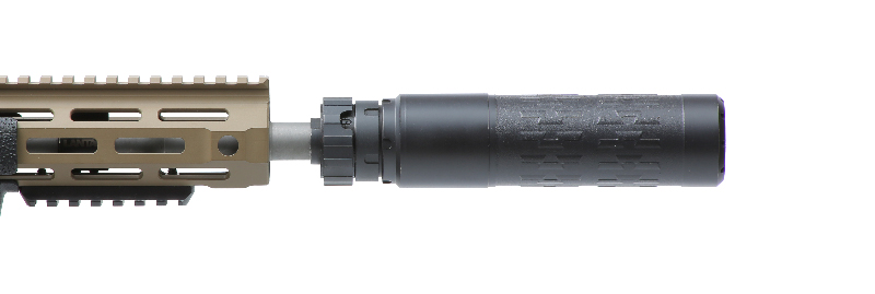 ≈ 0.5” behind barrel shoulder: