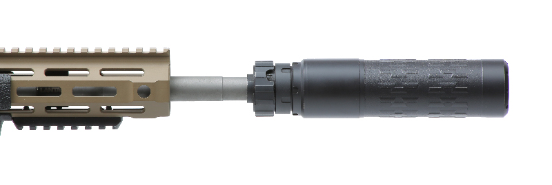 1 - 2” Behind the barrel shoulder: